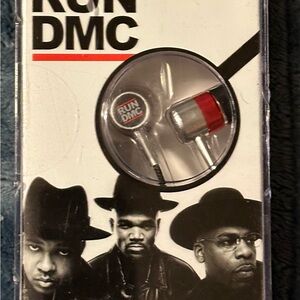 RUN DMC Silver and Red Earbud Headphones